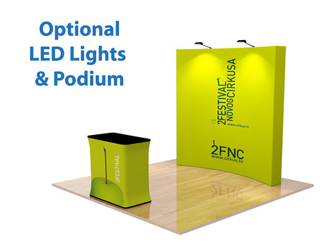 Curve Velcro Fabric Pop Up Display